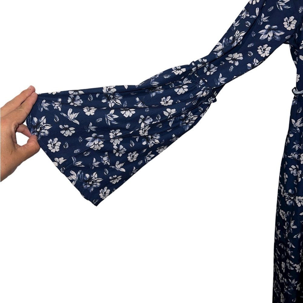 Roper Navy Floral Long Sleeve Dress - Picture 4 of 6